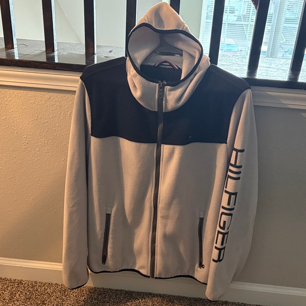 Tommy Hilfiger Black and Cream Hooded Fleece